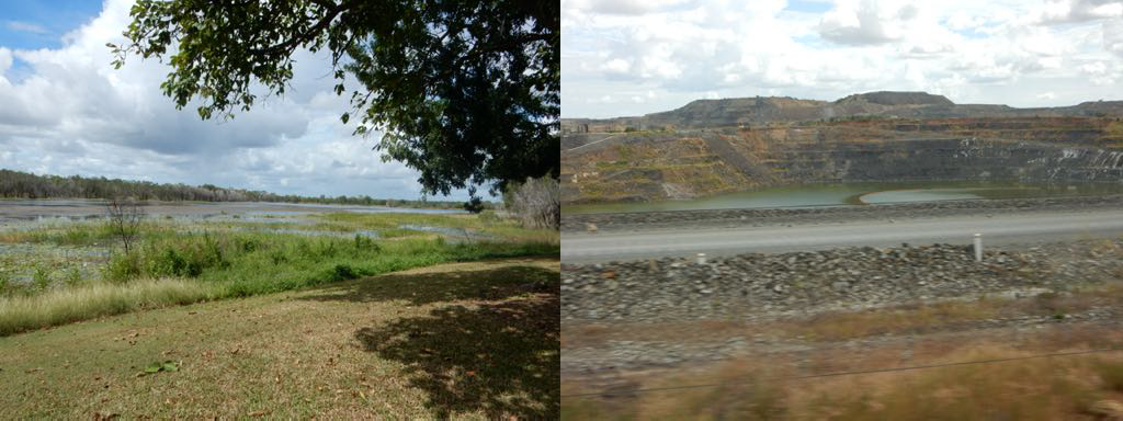 The Dam in Jabiru- a man was killed by a Croc where I am standing. The Uranium mining at Jabiru.